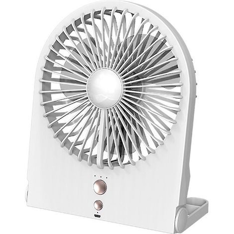 Tragbarer Tischventilator Mit 1200 Mah Und Integrierter Beleuchtung