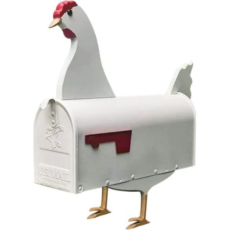 Einzigartiger Und Origineller Briefkasten Mit Pferde-, Kuh- Und Hühnermotiv. Ein Moderner Und Individueller Briefkasten Zur Verschönerung Ihres Gartens. Ein Ideales Geschenk Für Pferdeliebhaber.