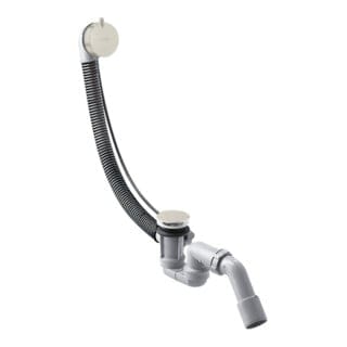 hansgrohe Komplettset Flexaplus S Ab- u. Überlaufgarnitur, Edelstahl-Optik