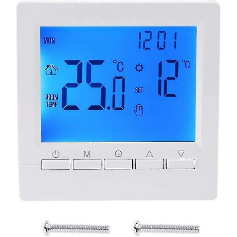 Intelligenter Wandthermostat Für Fußbodenheizung – Lcd-bildschirm, Blaue Hintergrundbeleuchtung