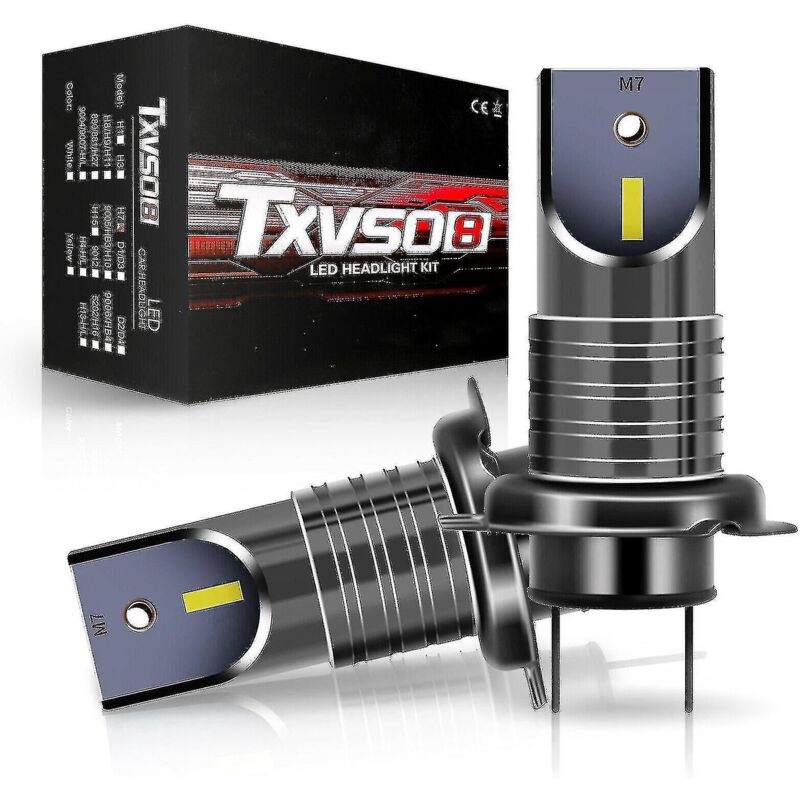 H7 110w 30.000 Lm Led-lampen-umrüstsatz Für Autoscheinwerfer, Canbus-kompatibel, 6000k Lichtstrom