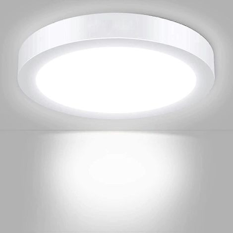Ultraflache Runde Led-deckenleuchte 12w, 960 Lm, Natürliches Kaltweiß 6000k, 23 X 5 Cm, Ideal Für Schlafzimmer, Küche Oder Flur.