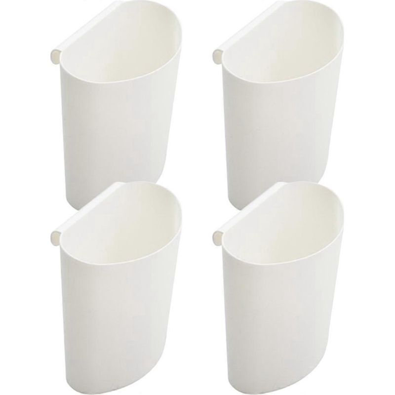 4er-set Hängekörbe Für Einkaufswagen, Tragbare Und Multifunktionale Mini-aufbewahrungskörbe – 12,00 X 11,70 X 7,00 Cm – Weiß