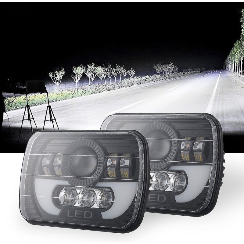 7x6 5x7 120w Led-scheinwerfer Für Pkw, Fern-/abblendlicht, Kompatibel Mit Chevy Van 1500 2500 3500