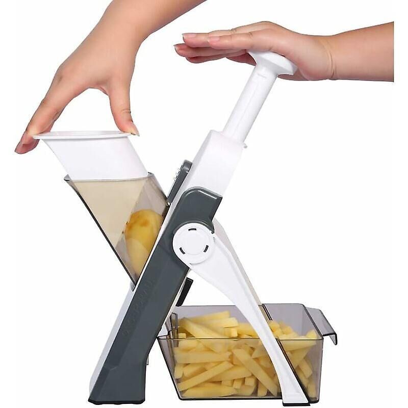 Multifunktionaler Gemüseschneider Aus Edelstahl Zum Schneiden, Julienne-schneiden, Würfeln Und Für Pommes Frites