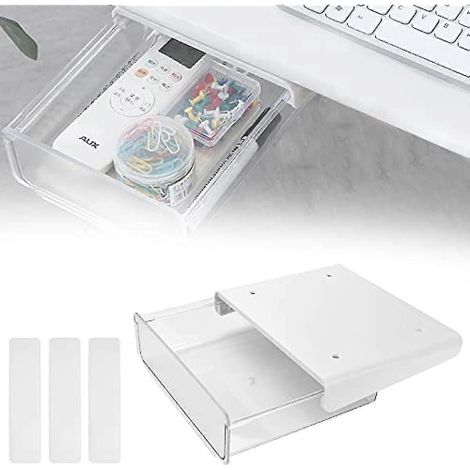 Schubladenorganizer Für Unter Den Schreibtisch, Selbstklebende Aufbewahrungsschale, Die Unter Einer Schreibtischschublade Verborgen Wird, Großes Fassungsvermögen, Aufbewahrungsbox Für Stifte Und Bleis