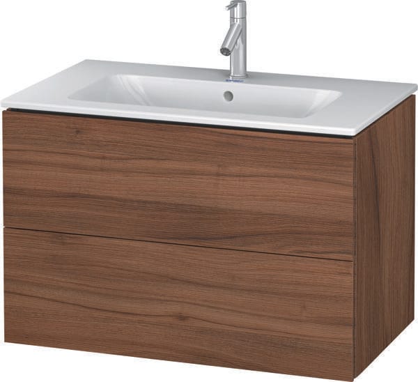 Duravit Waschtischunterschrank L-Cube 82x48,1cm, Nussb Nat, 2 Schub., wandhängend