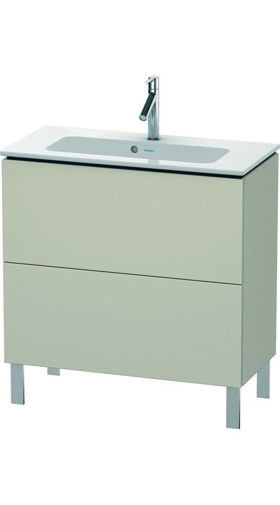 Duravit Waschtischunterschrank Compact L-Cube 82x39,1cm, Tau matt, 2 Auszüge, stehend
