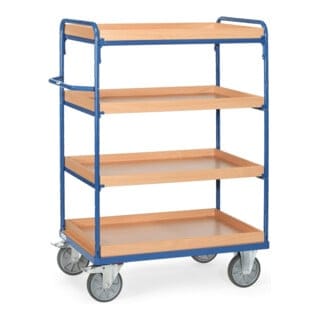 fetra Etagenwagen 8223 mit Kästen - Tragkraft 600kg TPE-Reifen