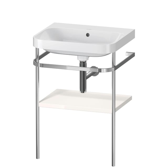 Duravit Möbelwaschtisch-Kombi Happy D.2 Plus 57,5x49cm, o. HL, we hgl, m Konsole