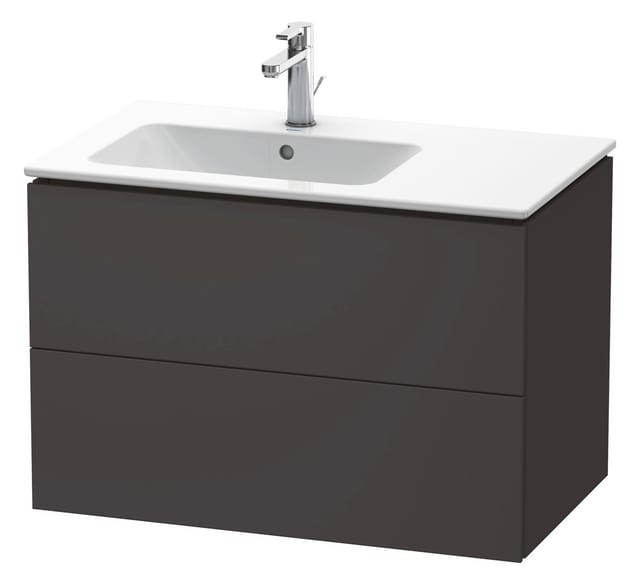 Duravit Waschtischunterschrank L-Cube 82x48,1x55cm, 2 SBK, B li, graph matt