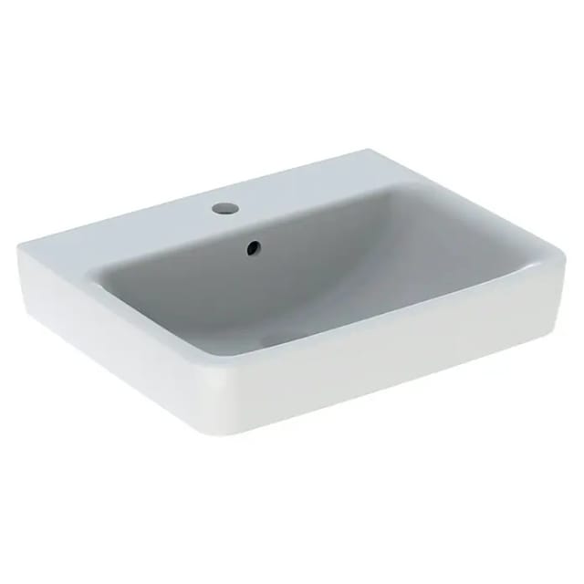Geberit Aufsatzwaschtisch Renova Plan 55x44cm, Hahnl. mit., m ÜL, we. KeraTect