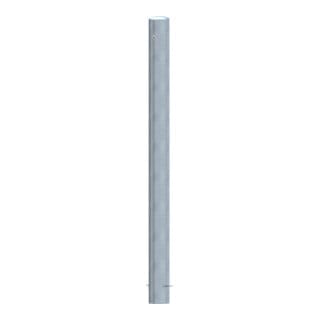 Schake Stahlrohrpoller Ø 152 x 3,2 mm ortsfest, zum Einbetonieren feuerverzinkt / weiß beschichtet, feuerverzinkt, Gesamtlänge: 2000 mm, mit aufgeschweißter Stahlkappe