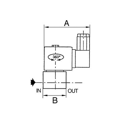 Riegler 2/2-Wege-MV., ES, FPM, NC, direktg., 24 V DC, G 1/4, PN 0-3,5 bar