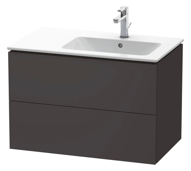 Duravit Waschtischunterschrank L-Cube 82x48,1x55cm, 2 SBK, B re, graph matt