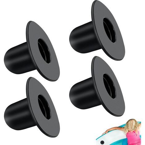 Set Mit 4 Ersatzstopfen Für Aufstellpools, Ersatzstopfen Für Poolwände Und Filterpumpen, Kompatibel Mit Intex Und Bestway, Schwarz