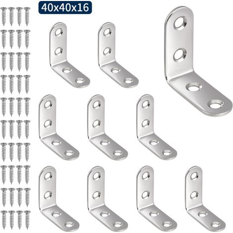 Winkelverbinder, Rechtwinkliger Winkelverbinder, Eckverbinder, Edelstahlverbinder, Eckregalverbinder, Möbeleckverstärkung Aus Stahl, Schwerlast-eckverbinder