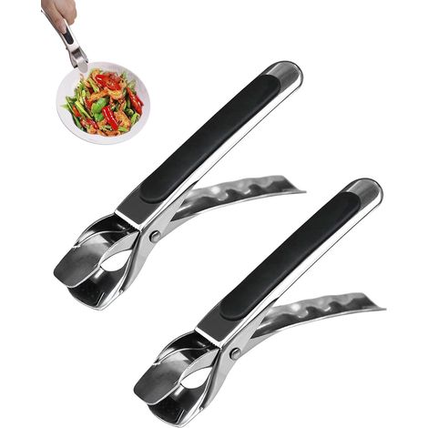 2-teiliger Hitzeschutz-schüsselclip, Heißwasser-greifer, Heißluftfritteusenclip, Edelstahl-hitzeschutzclip, Für Heiße Schüsseln, Mikrowelle, Backofen, Mit Rutschfestem Griff