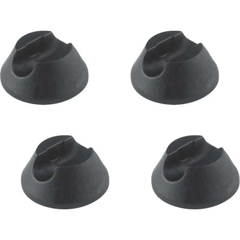Set Mit 4 Kunststoff-haarnadelbeinschonern Für Tische, Schreibtische Und Stühle, Schwarz