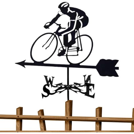 Wetterfahne In Fahrradform – Gartendekoration Für Zaun, Garten, Terrasse, Garage, Hof, Balkon
