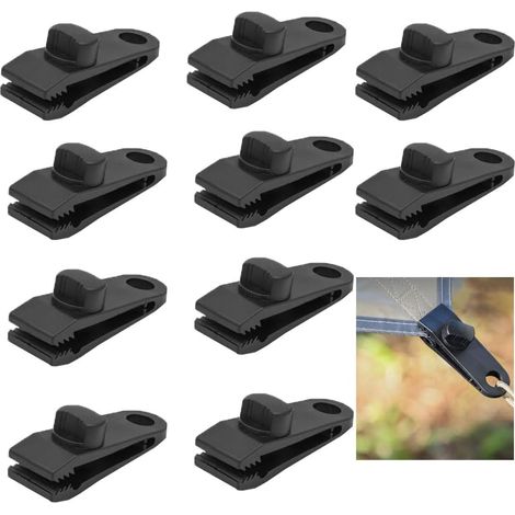 Packung Mit 10 Mehrzweck-befestigungsclips Aus Kunststoff Für Zeltplanen, Gartenarbeit, Zelte, Decken Und Banner