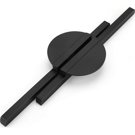 Set Mit 2 Schwarzen Möbelgriffen, 128 Mm Lochabstand, Aluminiumlegierung, 230 Mm Länge, Halbkreisförmig, Inklusive M4-schrauben