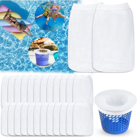 Packung Mit 50 Wiederverwendbaren Nylon-poolskimmersocken Zur Filtration, Schutz Vor Blättern Und Schmutz, Größe 22 X 13 Cm - 50 Stück