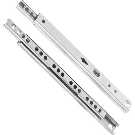 2 X Schubladenschienen - Schubladenschienen - 17 Mm X 246 Mm - Ausziehbare Schubladenschiene - Ausziehbare Schiene - Teilauszugsschienen Aus Verzinktem Stahl (1 Paar)