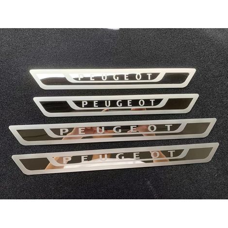 Set Mit 4 Einstiegsleisten Aus Edelstahl Für Peugeot 308, 408, 508, 3008, 2008 Und 307 – Matte Oberfläche – Einfache Montage Mit 3m-klebeband