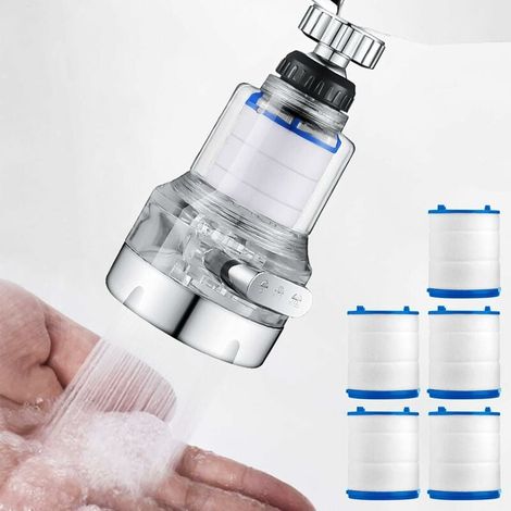360° Drehbarer Leitungswasserfilter – 3 Betriebsmodi – Hochdichtes Filterelement – Kompatibel Mit 99 % Aller Standard-wasserhähne