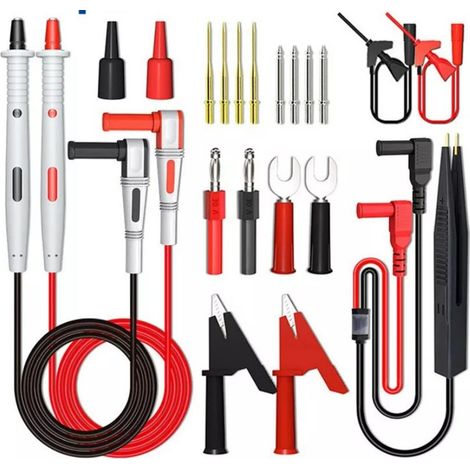 Multi-prüfspitzen-set, Elektrisches Multimeter-prüfkabel Mit Krokodilklemmen, Prüfspitze, Federklemme, Bananenstecker – Voltmeter-leitungen Für Spannungsprüfer