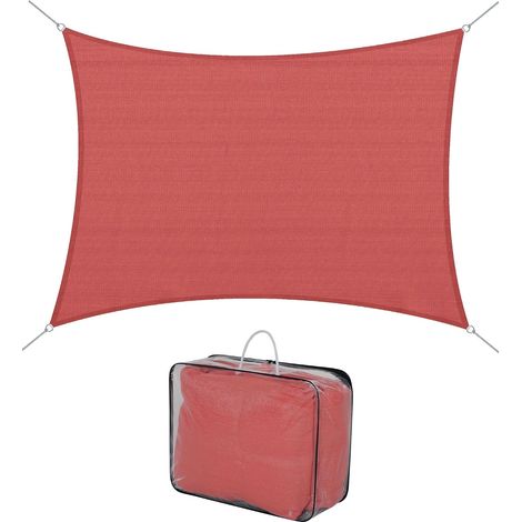 Rechteckiges Sonnensegel 4x6m, Uv-schutz, Für Garten, Terrasse, Patio, Pool, Balkon, Terrakotta-ziegel
