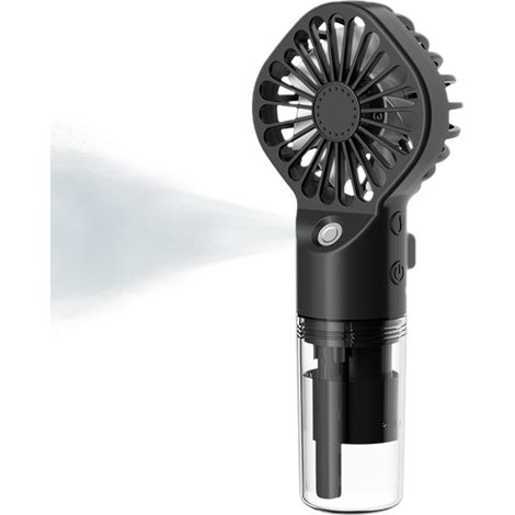Tragbarer Nebelventilator (16 X 7 X 4 Cm), Mini-handventilator Mit Luftbefeuchtungsfunktion, 4 Geschwindigkeitsstufen, Usb-aufladbar, Für Reisen