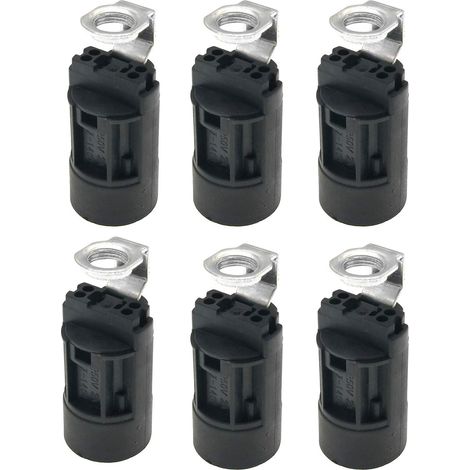 E14-flammenlampenfassung, Thermoplastisch, Schwarz, Ses 55 Mm Hoch, 1/8 Ips-gewinde