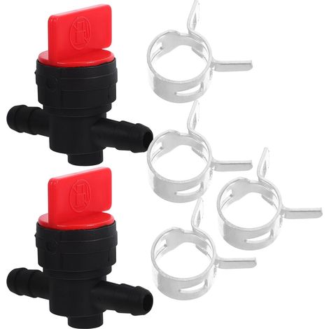 Set Mit 2 Kraftstofffilter-absperrventilen Für Rasenmäher, Kompatibel, Robustes Abs-material, Für Gartengeräte