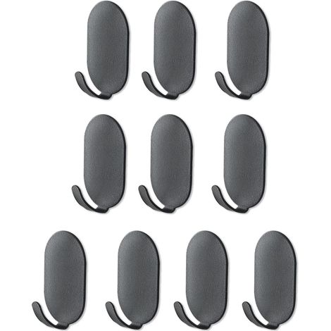 Set Mit 10 Selbstklebenden Haken, Nagellose Wandhaken, Robuste Klebehaken Für Bad, Küche, Büro, Spüle Und Kühlschrank