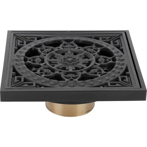 Quadratischer Duschablauf 10x10cm Retro-schwarzes Kupfer, Verstopfungsfrei, Mit Abnehmbarem Deckel, Für Badezimmer Und Küchen
