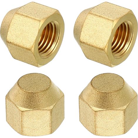1/4" Messing-bördelverschluss, 7/16-20unf Innengewinde, 4-teiliges Set Sae-bördelverschraubungen, 45-grad-sechskant-rohrverschraubungen Für Kältetechnik