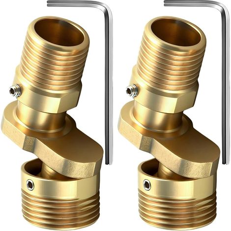 2-teiliger S-förmiger Duscharmatur-adapter, 1/2" Auf 3/4", Verstellbare Kupfer-duscharmatur, 360°-drehung, Versetzter Mischbatterieanschluss