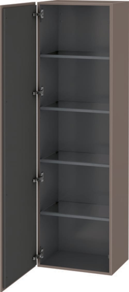 Duravit Hochschrank L-Cube 50x36,3x176cm, Tür links, basalt matt