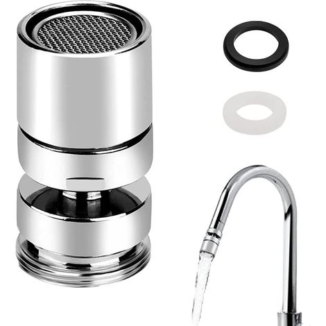 360° Drehbarer Strahlregler Für Wasserhähne, M22-innengewinde Oder M24-außengewinde, Messing-strahlregler, Wassersparer Für Küche Und Bad Mit 22-mm- Und 24-mm-adapter