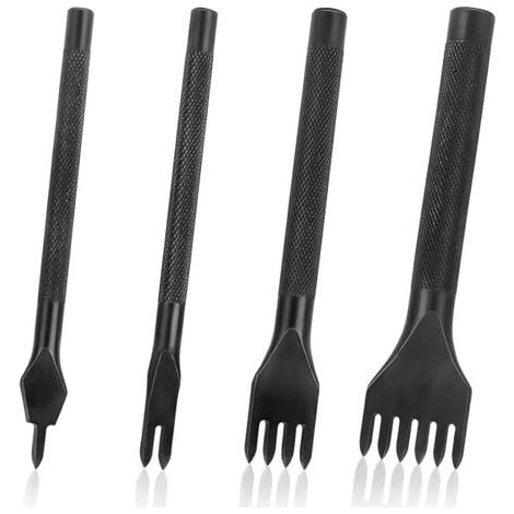 4-teiliges Werkzeugset: 4-mm-lochzange, Diy-lederlochzange, Nähwerkzeug Aus Stahl, Bastelschere Mit 1/2/4/6 Zähnen