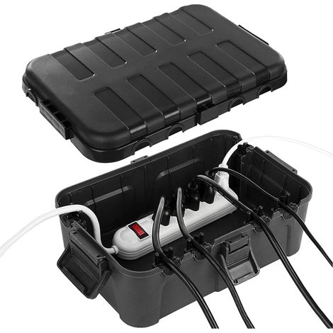 Wasserdichte Kabelbox (34,52412 Cm), Schutzart Ip54, Wetterfest, Ideal Zum Schutz Von Verlängerungskabeln, Steckdosenleisten Und Winkelsteckern