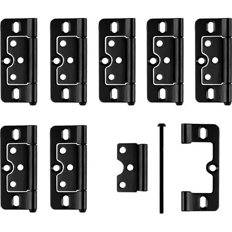 Stück Robuste Türscharniere, Schwarze Falttürscharniere, Geräuschlose Falttürscharniere Ohne Einsteckschloss, Scharniere Für Den Innen- Und Außenbereich, Fenster Und Schränke (76 Mm X 35 Mm)