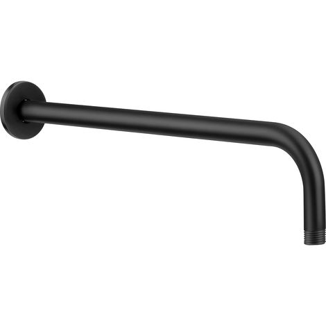 Bogenförmiger Duscharm, 40 Cm Duscharm, Schwarzer Edelstahl, Wandmontage, Schlichtes Und Elegantes Badezimmeraccessoire, Für Duschköpfe Und Unterputzduschen