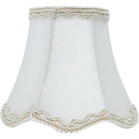 Lampenschirm, 1 Stück, Weißer Stoff, Zum Anclipsen, Wandleuchter, Kerzenleuchter, Achteckig, Glockenförmig, Nachttisch- Und Wohndekoration Für Steh- Und Tischlampen, 13 X 12 X 8 Cm