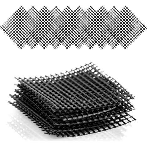 Set Mit 50 Kunststoff-drainagegittern, Schwarz – Quadratische Drainagegitter Für Bonsai-töpfe, Blumentöpfe Oder Pflanzgefäße – 10 X 10 Cm