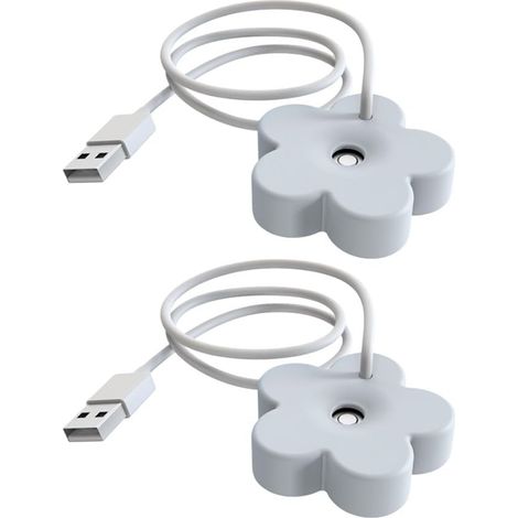 Kleiner, Tragbarer Usb-luftbefeuchter Mit 8-stunden-timer Und Blumenfunktion Für Büro Und Schlafzimmer, Aus Abs-material.