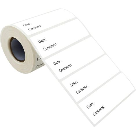 500 Lebensmitteletiketten Für Kühlschrank/gefrierschrank, Wasser- Und Ölbeständig, Rolle Mit Perforation, Ablösbarer Klebstoff