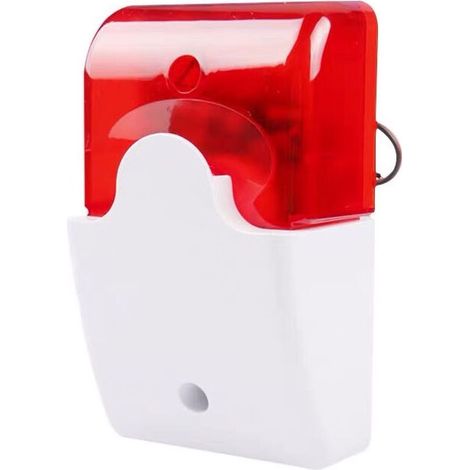 Set Aus 2 Kabelgebundenen 12-v-blitzlichtsirenen, 110 Db Akustischer Alarm, Rote Led-leuchte. Für Die Sicherheit Von Haus, Fabrik Und Büro.